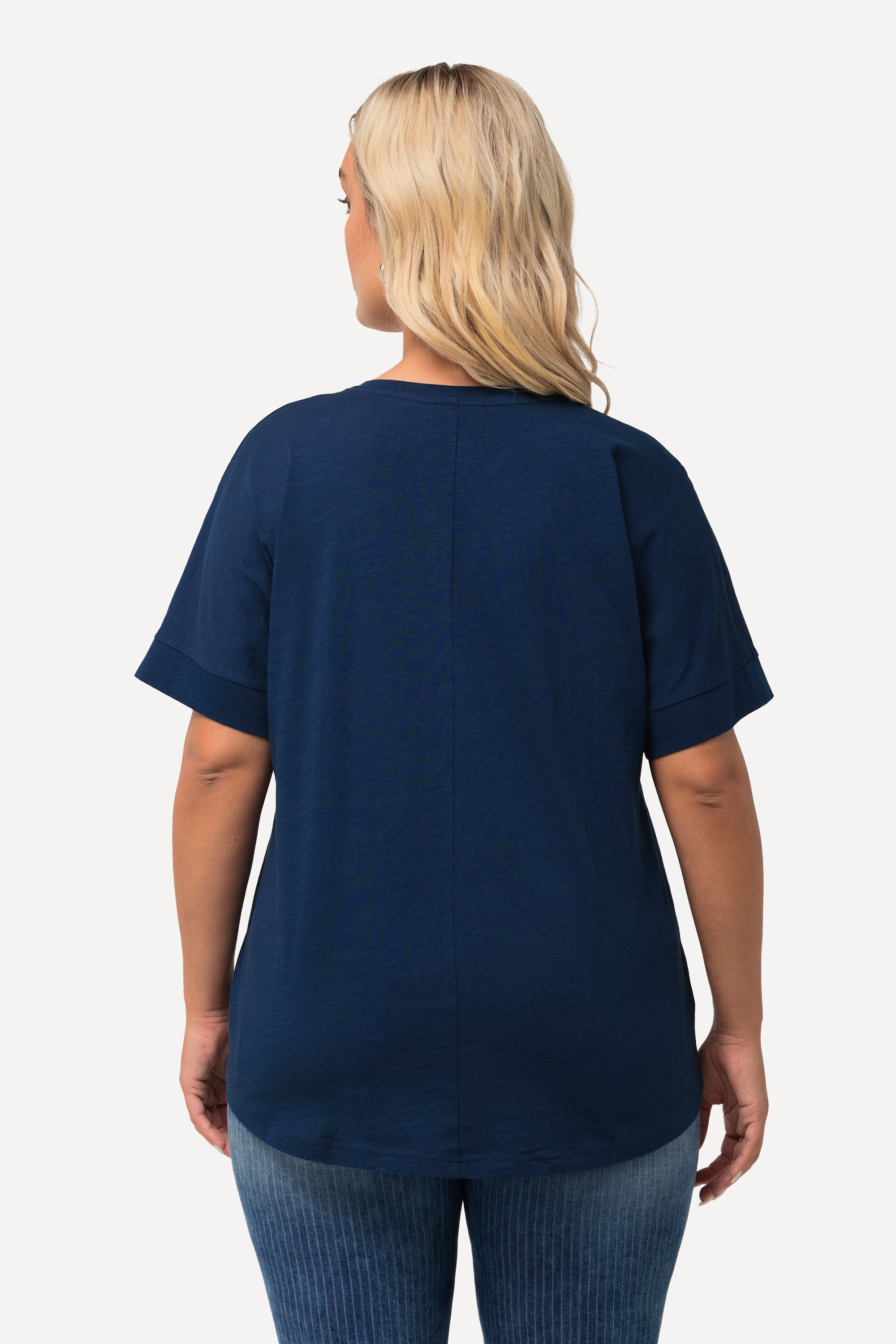 Ulla Popken Damen große Größen T Shirt Leuchtturm Oversized Rundhals