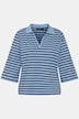 Striped V-Neck Stretch Polo