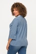 Striped V-Neck Stretch Polo