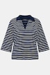 Striped V-Neck Stretch Polo