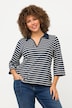 Striped V-Neck Stretch Polo