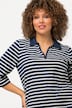 Striped V-Neck Stretch Polo