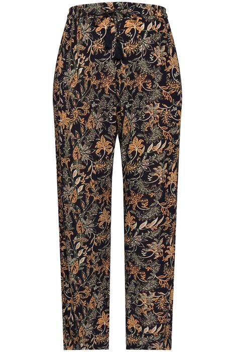 Kalhoty Rose, Paisley, elastický pas, široké, rovné nohavice