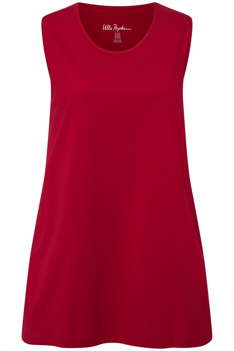 Dlouhý top, kapsy, A střih, kulatý výstřih, bez rukávů