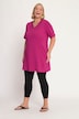 V-Neck Pocket A-line Short Sleeve Knit Tunic