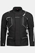 Veste de moto, protections souples et empiècements réfléchissants