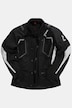 Veste de moto, protections souples et empiècements réfléchissants