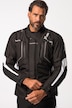 Veste de moto, protections souples et empiècements réfléchissants