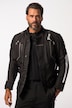 Veste de moto, protections souples et empiècements réfléchissants