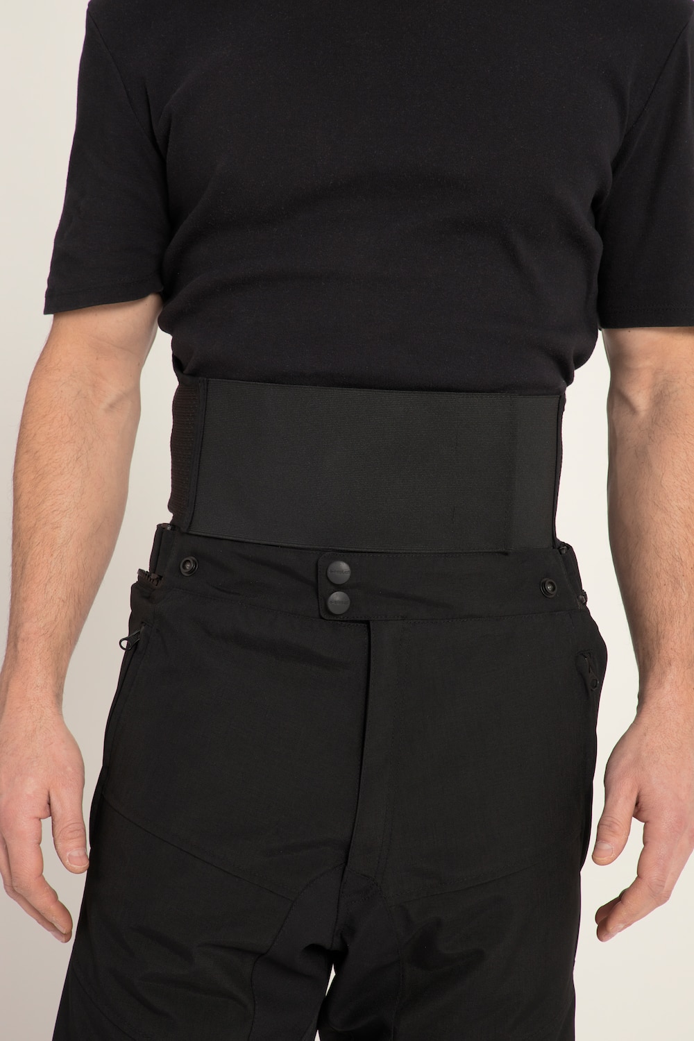 grandes tailles ceinture lombaire de moto en tissu outlast®, hommes, noir, taille: xl, polyester, jp1880