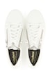 Vitaform leren sneakers, metallic look, zipper, wijdte H