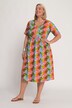 Colorful Rainbow Empire Cotton Pocket Knit Dress