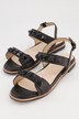 Leder-Sandalen, Ziernieten, leicht, Weite H
