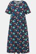 Sukienka z dżerseju, marynistyczny wzór, krótki rękaw