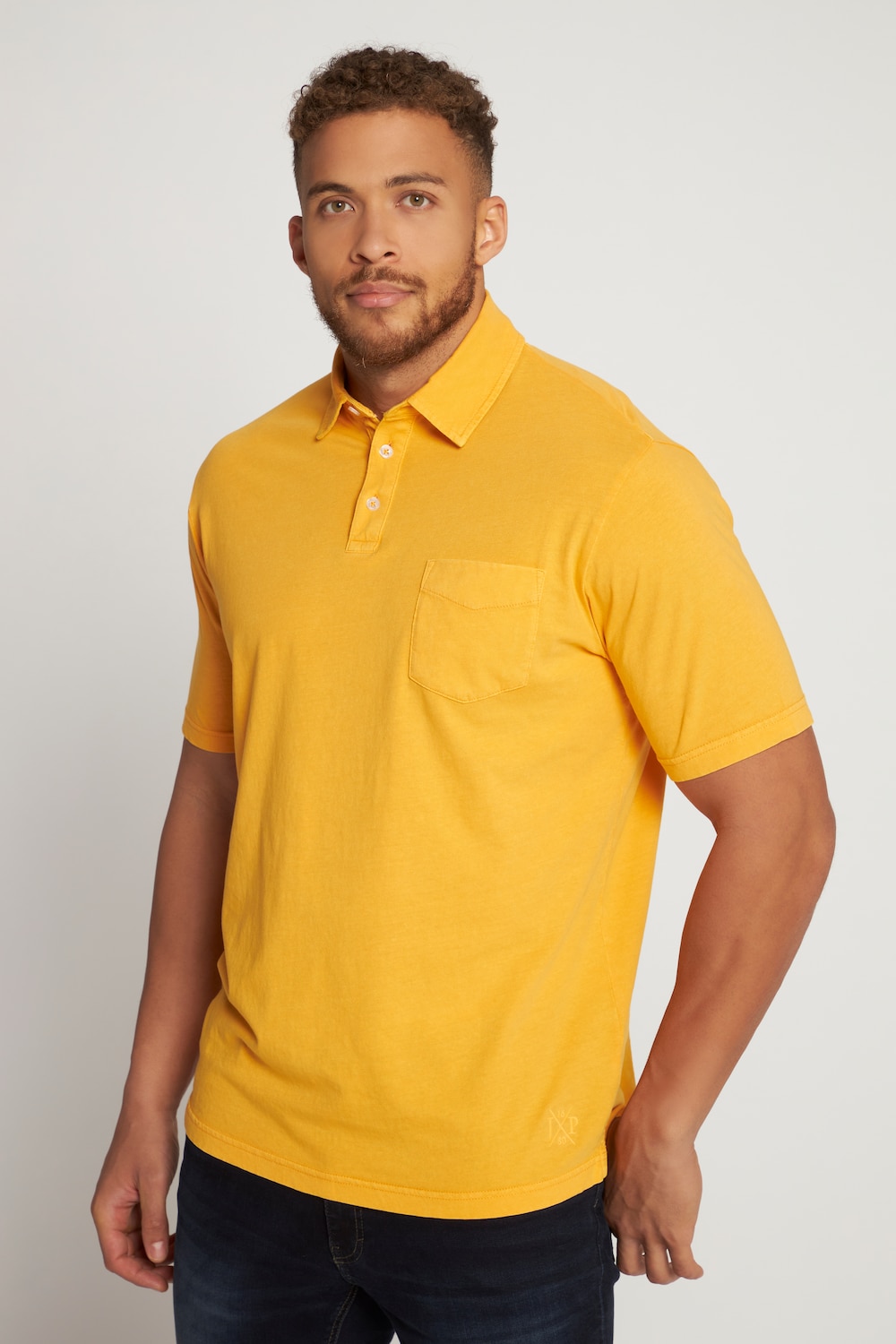 Große Größen Poloshirt, Herren, orange, Größe: 4XL, Baumwolle, JP1880