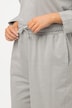 Teplákové capri kalhoty Rose, seprané, rovné nohavice, kapsy