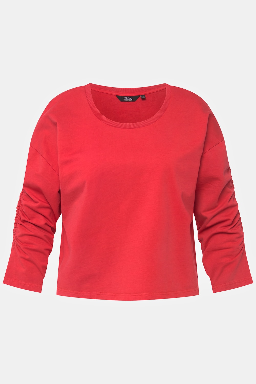 Stora storlekar Sweatshirt, Dam, röd, storlek: 54/56, Bomull, Ulla Popken