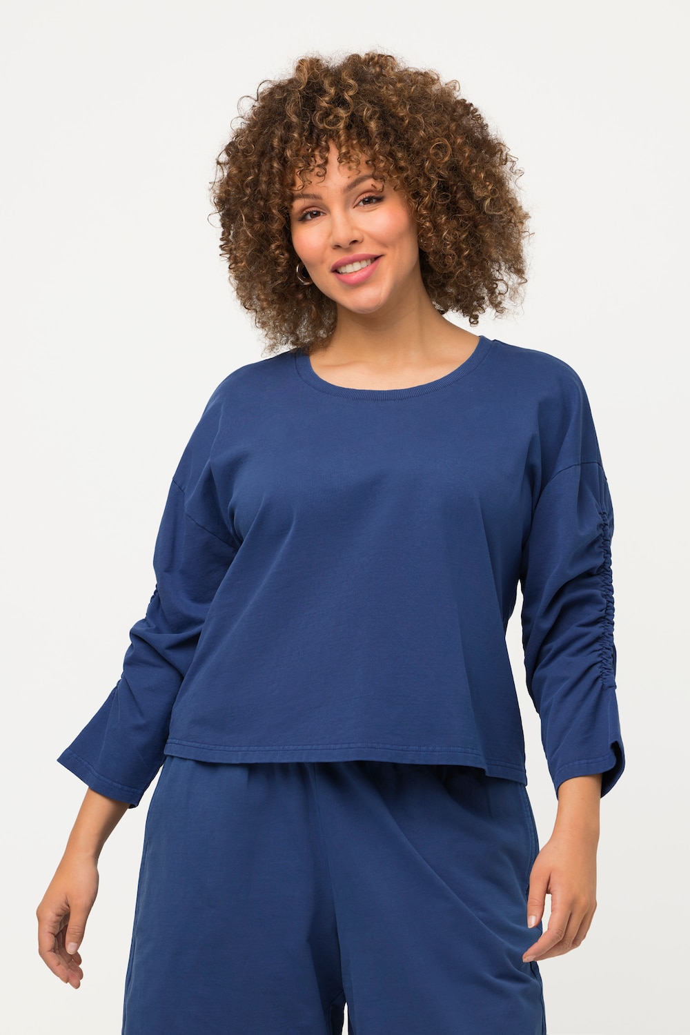 Große Größen Sweatshirt, Damen, blau, Größe: 50/52, Baumwolle, Ulla Popken