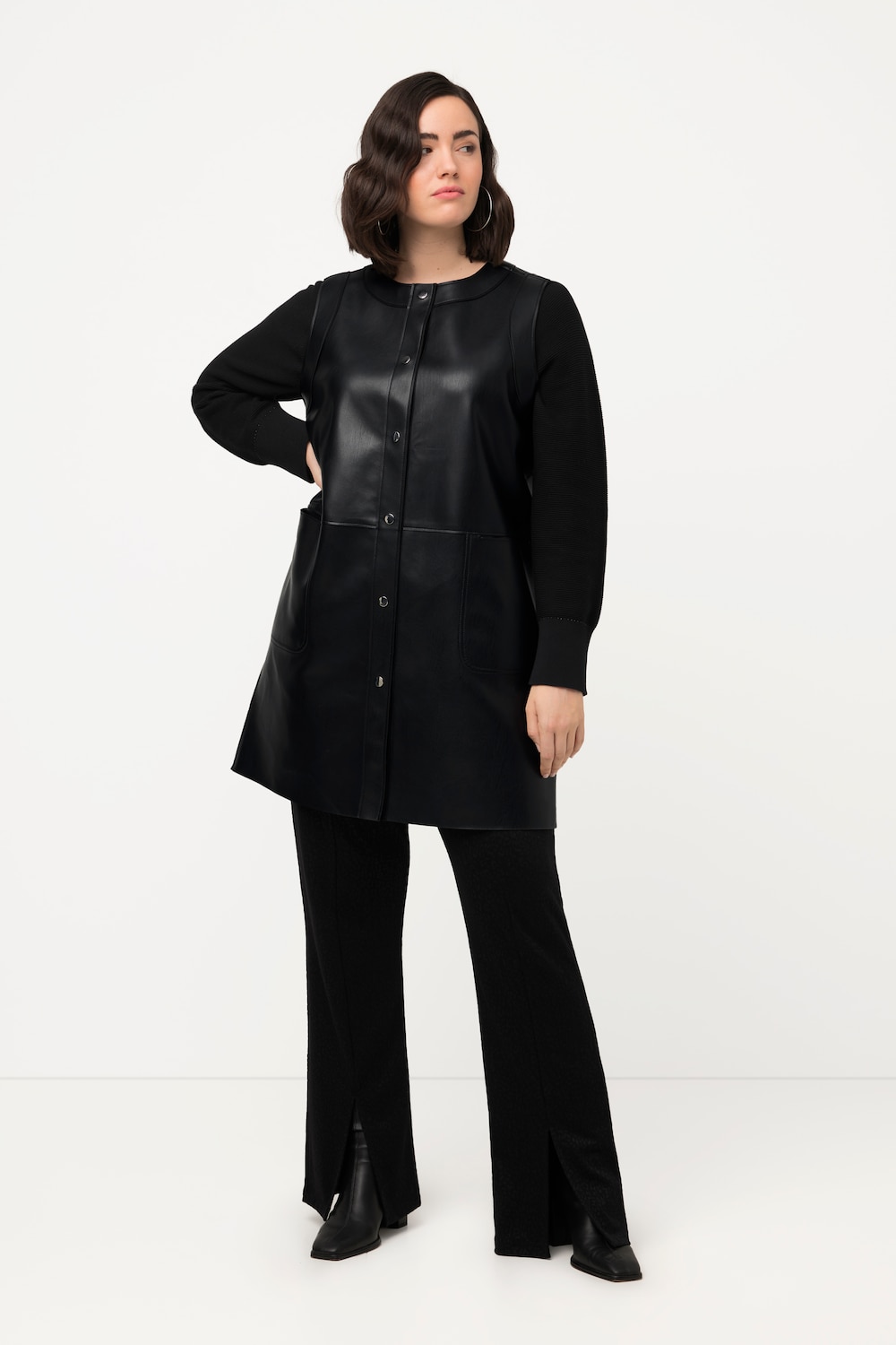 Große Größen Wendeweste, Damen, schwarz, Größe: 54/56, Polyester/Synthetische Fasern, Ulla Popken