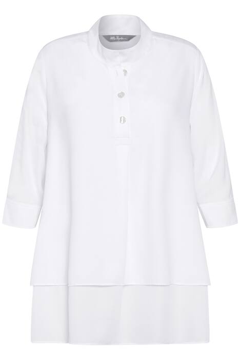 Tunika, dvouvrstvá, A střih, stojáček, 3/4 rukávy