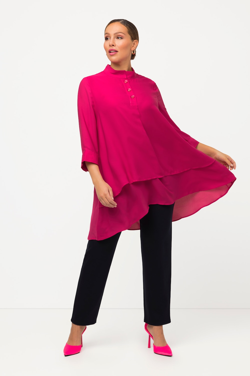 Grote Maten tuniek, Dames, roze, Maat: 42/44, Polyester, Ulla Popken