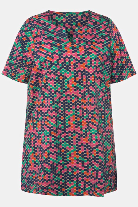 Dots on Dots Short Sleeve Cotton Knit Tunic