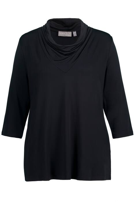 Tričko, Classic, kaskádový výstřih, 3/4 rukávy