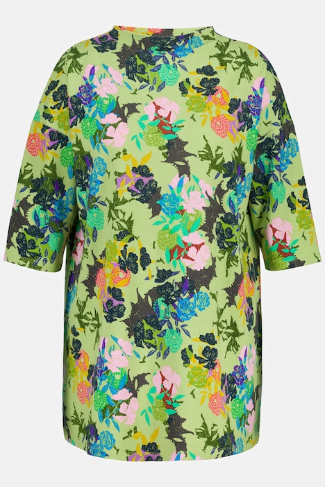 Vivid Floral Oversized Fit Stretch Tunic Sweatshirt | all Sweatshirts ...