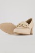 Leren pumps, ketting, blokhak