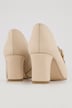 Leren pumps, ketting, blokhak