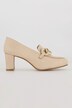 Leren pumps, ketting, blokhak