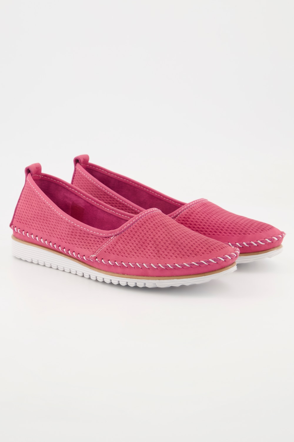 Leder-Slip-Ons, Damen, rosa, Größe: 39, Leder, Ulla Popken