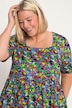 Vibrant Stain Glass Empire Knit Dress