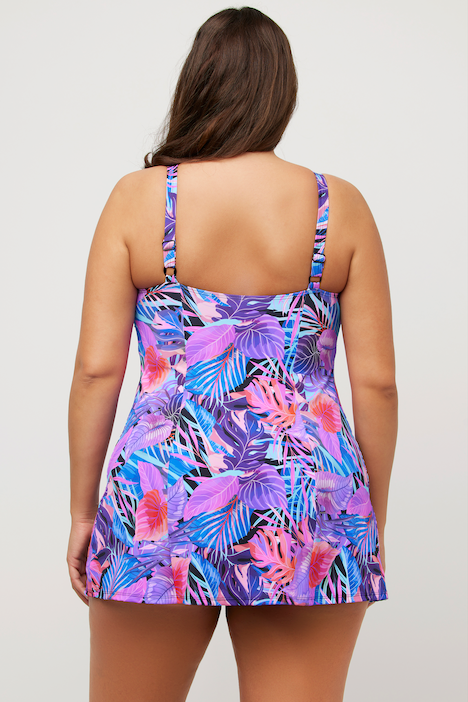 Tropical Floral Print Skirted Swimsuit | Swimsuits | Swimwear