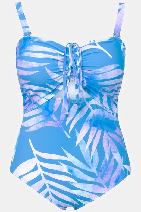 Leaf Print Halter Top Cutout Bathing Suit | Swimsuits | Swimwear