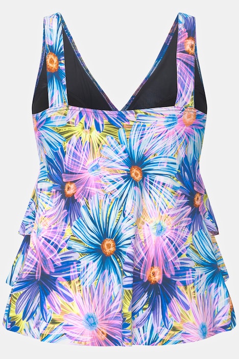 Daisy Print Ruffled Tankini Set | Bikinis & Tankinis | Swimwear