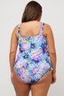 Daisy Print Ruffled Tankini Set
