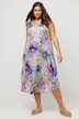 Daisy Print A-Line Midi Dress