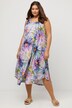 Daisy Print A-Line Midi Dress