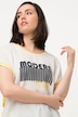 T-shirt, tekst, oversized, ronde hals, korte mouwen