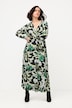 Jerseykleid, Wickeloptik, V-Ausschnitt, Langarm