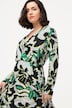 Jerseykleid, Wickeloptik, V-Ausschnitt, Langarm