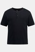 Henley, T-Shirt, Halbarm, Ripp-Jersey, Rundhals mit Knopfleiste