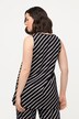 Top, strepen, A-lijn, ronde hals, mouwloos