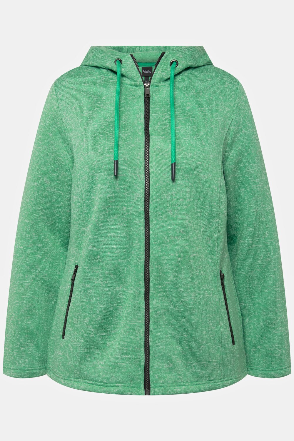 Stora storlekar Jacka i stickad fleece, Dam, turkos, storlek: 42/44, Polyester, Ulla Popken