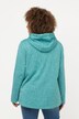 Melange Knit Fleece Lined Hooded Jacket