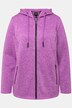 Melange Knit Fleece Lined Hooded Jacket