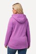 Melange Knit Fleece Lined Hooded Jacket
