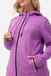 Melange Knit Fleece Lined Hooded Jacket