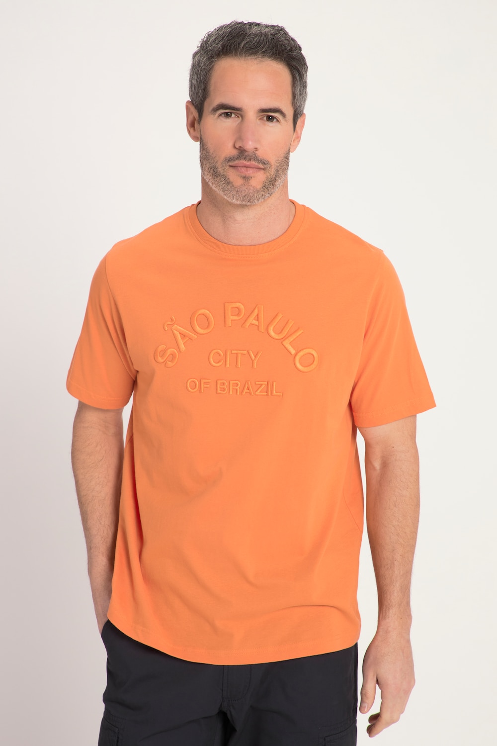 Grote Maten T-shirt, Heren, oranje, Maat: XL, Katoen, JP1880